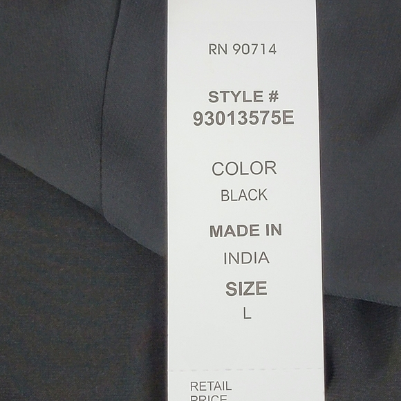 MSK Black Long Sheer Spit Sleeve Cocktail Special Occasion Shift Dress Sz L NEW - Picture 11 of 12